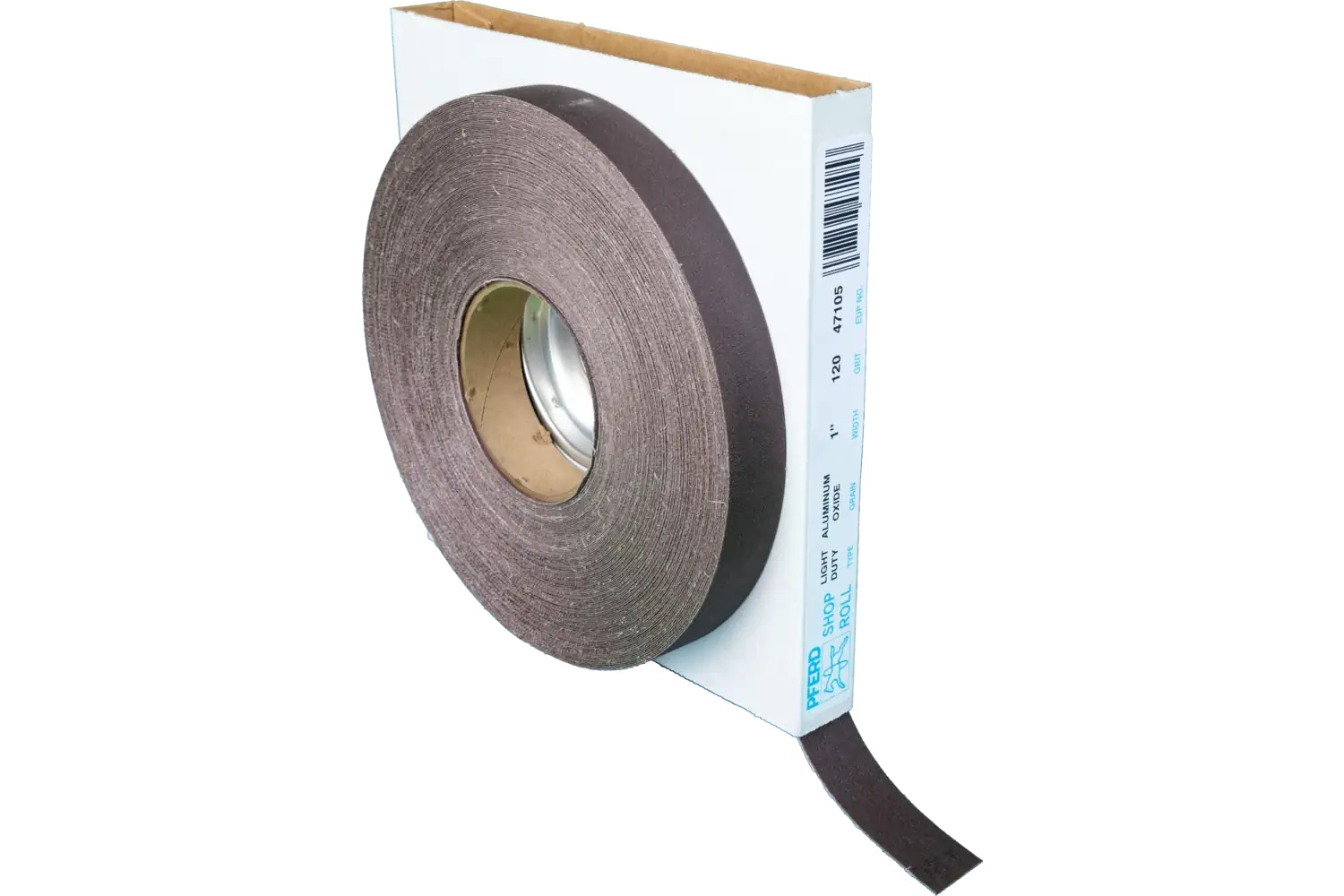 Picture of Pferd Shop Roll, Flexible Light Duty, 1" x 50 yards, 120 Grit, Aluminum oxide